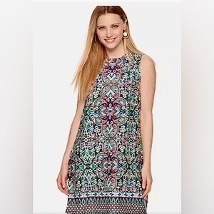 Medallion Print Multi-Color Sheath Dress, Apt 9, Size Small.